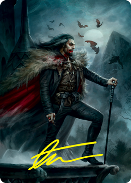 Dracula, Blood Immortal Art Card (Gold-Stamped Signature) [Innistrad: Crimson Vow Art Series] | Cracking-Singles