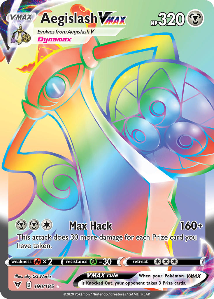 Aegislash VMAX (190/185) [Sword & Shield: Vivid Voltage] | Cracking-Singles