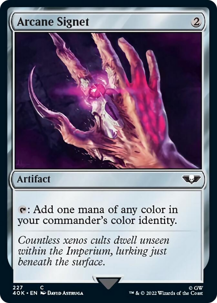 Arcane Signet (227) (Surge Foil) [Universes Beyond: Warhammer 40,000] | Cracking-Singles