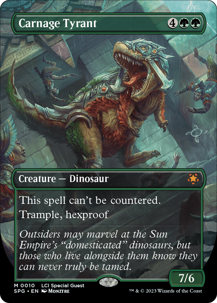 Carnage Tyrant (Borderless) [The Lost Caverns of Ixalan Special Guests] | Cracking-Singles