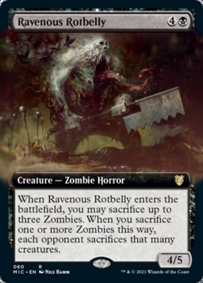 Ravenous Rotbelly (Extended) [Innistrad: Midnight Hunt Commander] | Cracking-Singles
