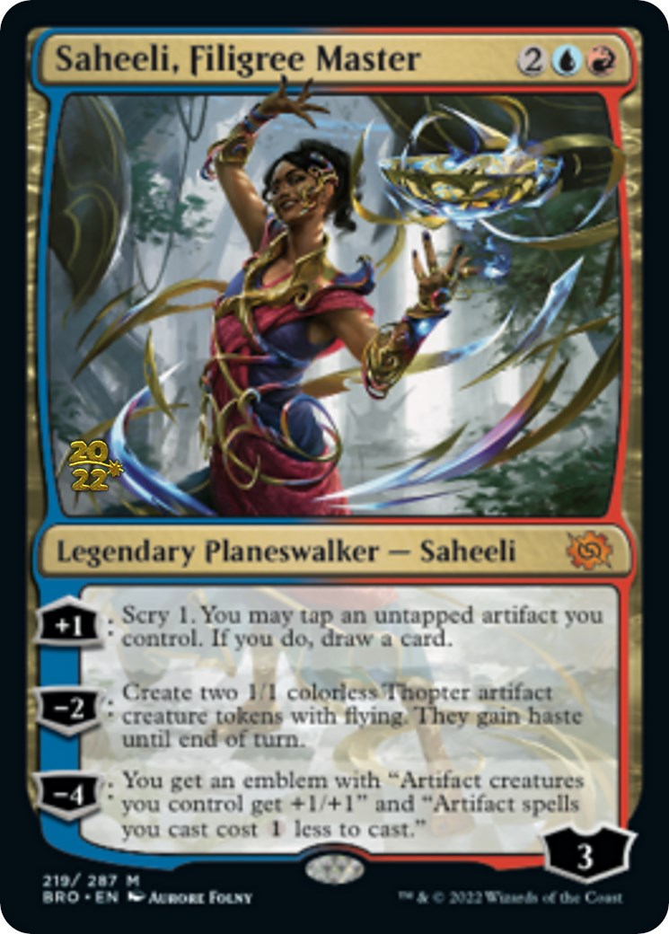 Saheeli, Filigree Master [The Brothers' War: Prerelease Promos] | Cracking-Singles