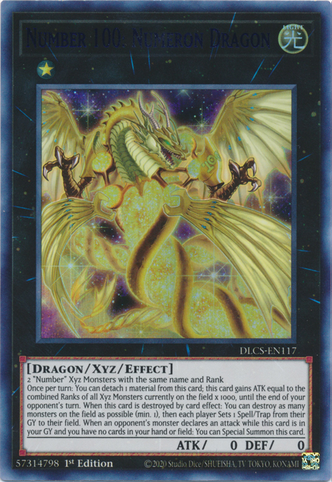 Number 100: Numeron Dragon (Blue) [DLCS-EN117] Ultra Rare | Cracking-Singles