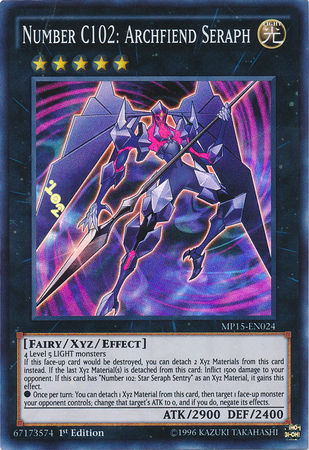 Number C102: Archfiend Seraph [MP15-EN024] Super Rare | Cracking-Singles