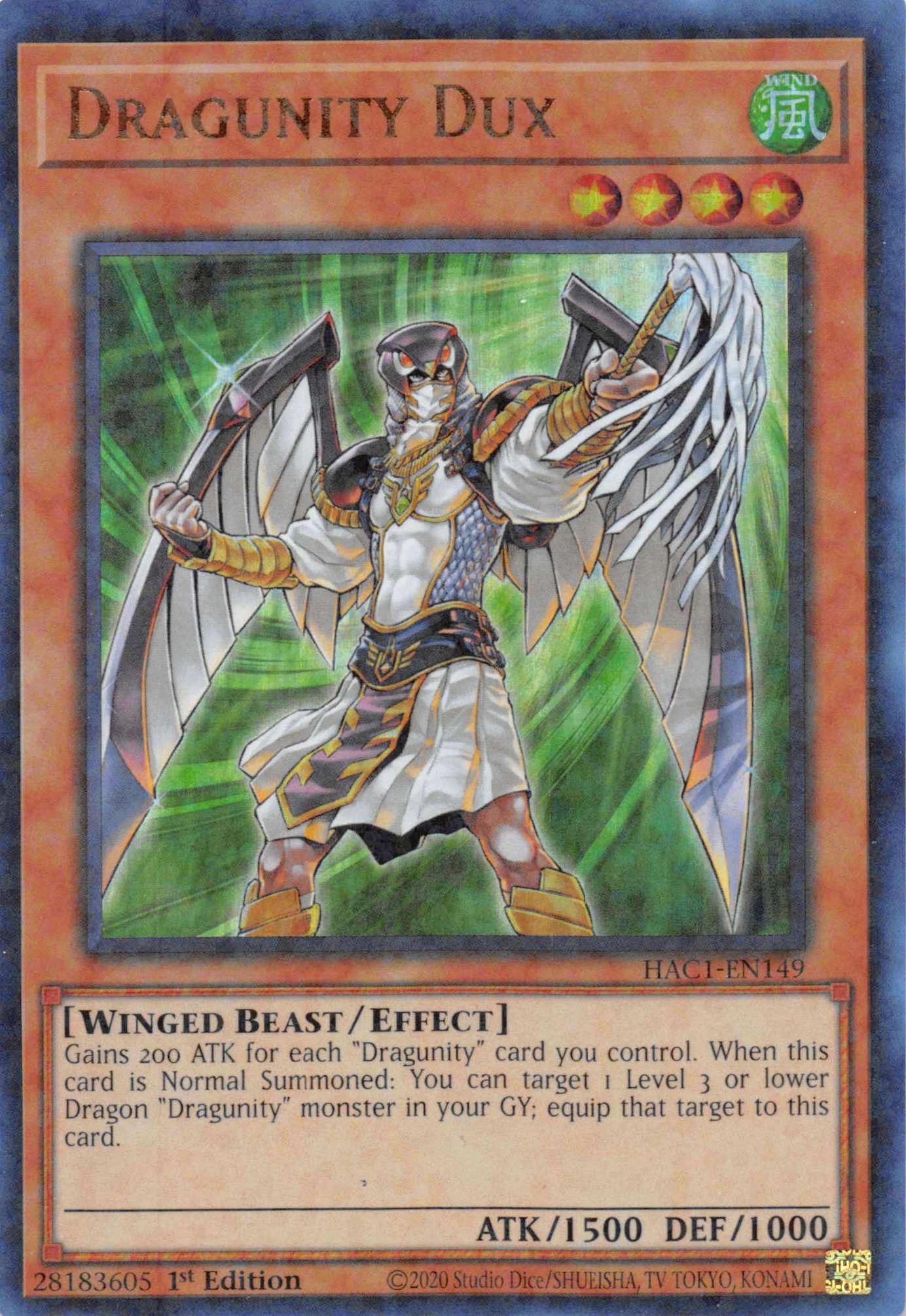 Dragunity Dux (Duel Terminal) [HAC1-EN149] Parallel Rare | Cracking-Singles