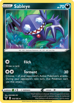 Sableye (105/185) [Sword & Shield: Vivid Voltage] | Cracking-Singles