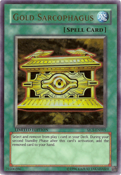 Gold Sarcophagus [SJCS-EN005] Super Rare | Cracking-Singles