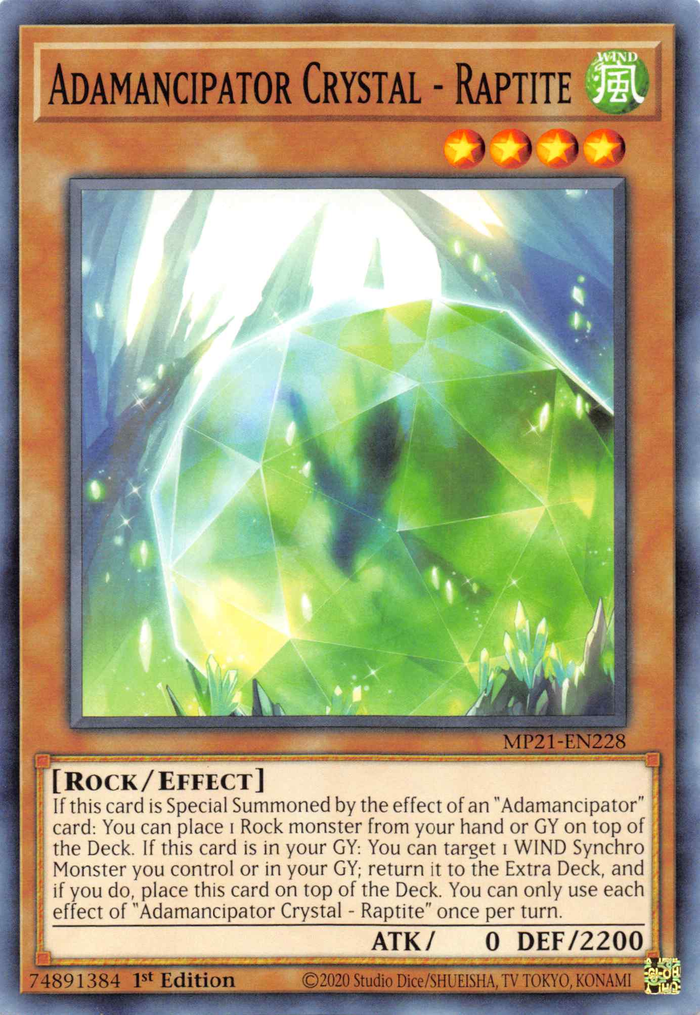 Adamancipator Crystal - Raptite [MP21-EN228] Common | Cracking-Singles
