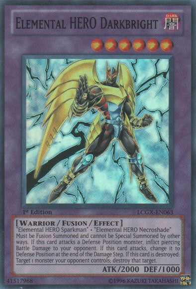 Elemental HERO Darkbright [LCGX-EN063] Super Rare | Cracking-Singles