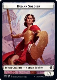 Human Soldier // Zombie Double-sided Token [Theros Beyond Death Tokens] | Cracking-Singles
