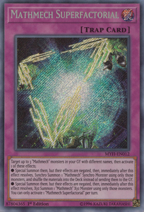 Mathmech Superfactorial [MYFI-EN012] Secret Rare | Cracking-Singles