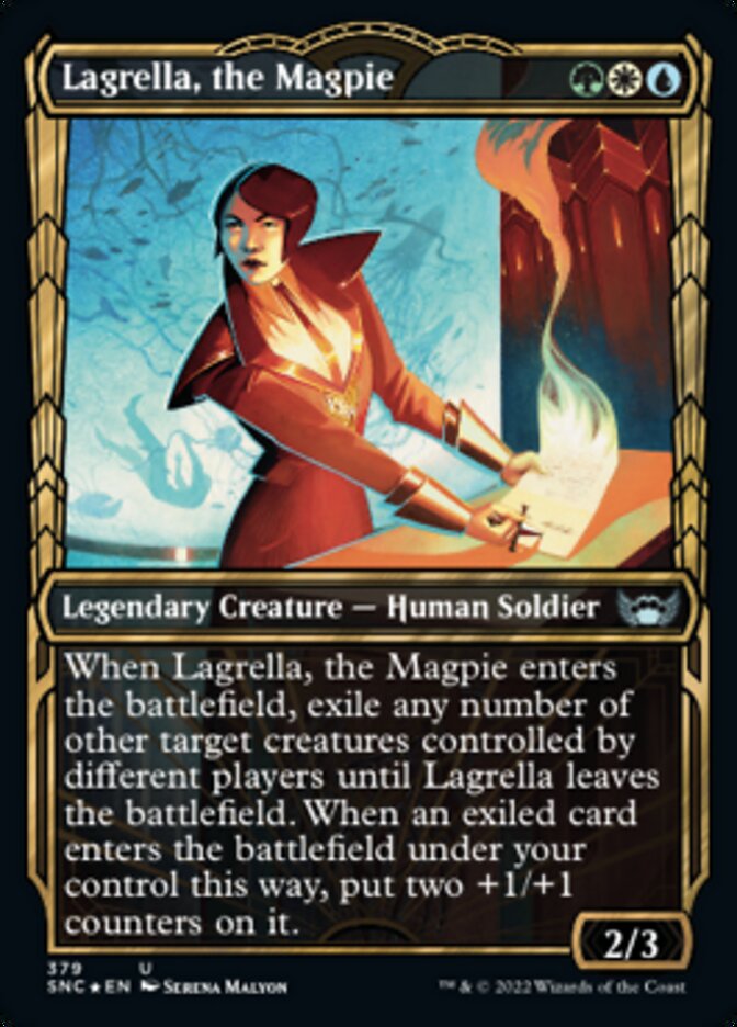 Lagrella, the Magpie (Showcase Golden Age Gilded Foil) [Streets of New Capenna] | Cracking-Singles
