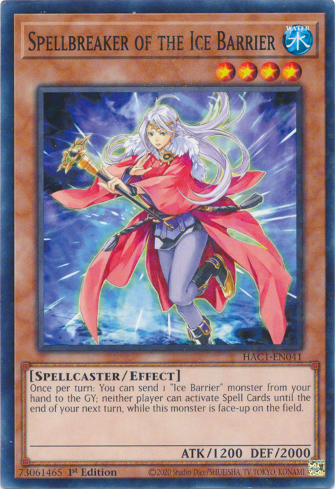 Spellbreaker of the Ice Barrier (Duel Terminal) [HAC1-EN041] Common | Cracking-Singles