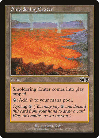 Smoldering Crater [Urza's Saga] | Cracking-Singles