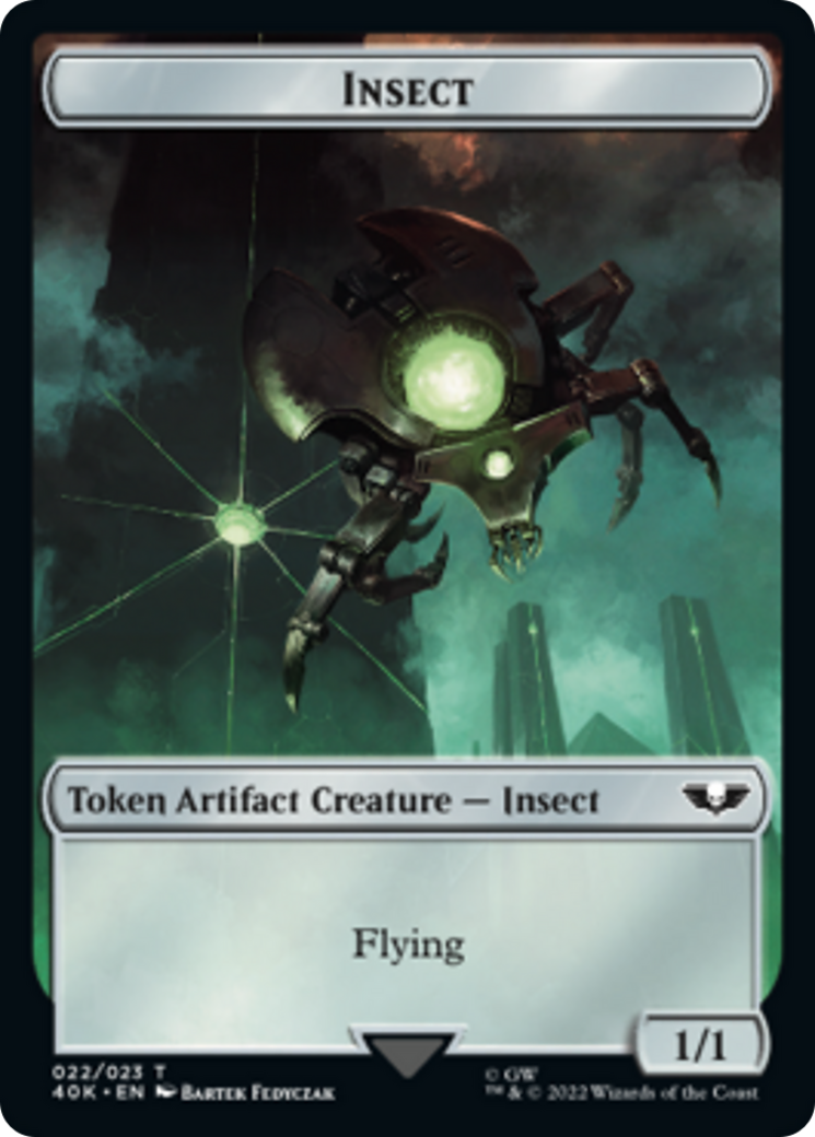Necron Warrior // Insect (Surge Foil) [Universes Beyond: Warhammer 40,000 Tokens] | Cracking-Singles