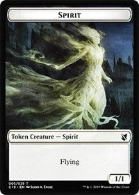 Spirit // Human Double-sided Token [Commander 2019 Tokens] | Cracking-Singles