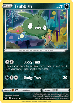 Trubbish (110/185) [Sword & Shield: Vivid Voltage] | Cracking-Singles