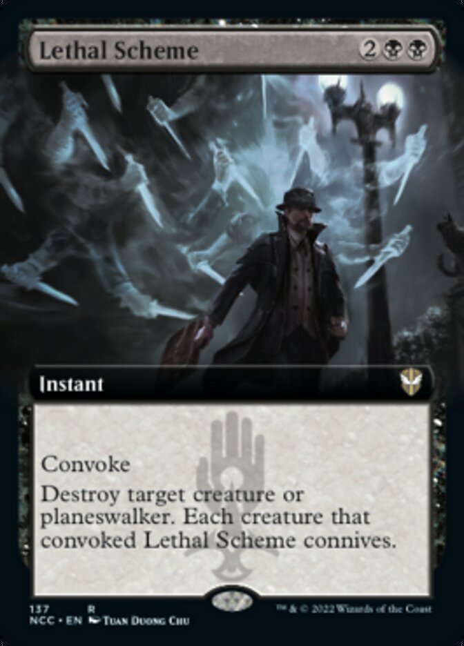 Lethal Scheme (Extended Art) [Streets of New Capenna Commander] | Cracking-Singles