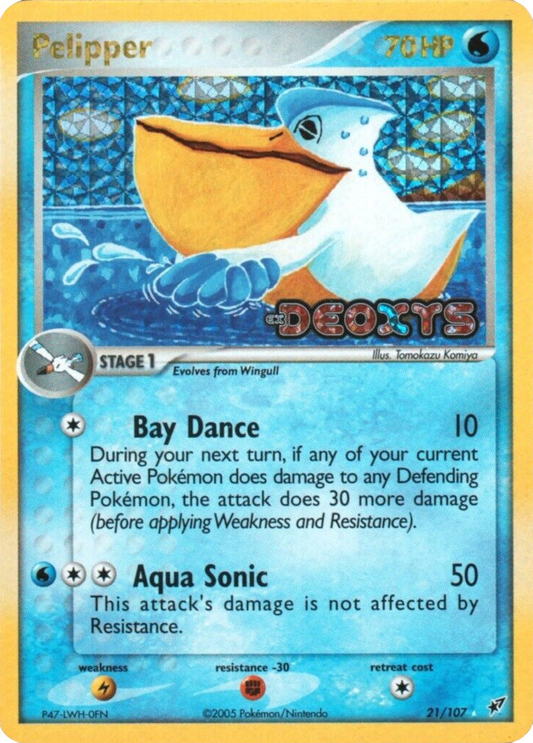 Pelipper (21/107) (Stamped) [EX: Deoxys] | Cracking-Singles