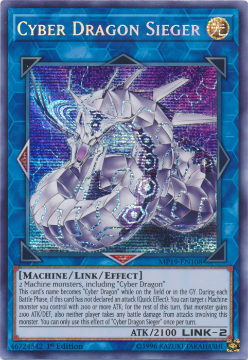 Cyber Dragon Sieger [MP19-EN108] Prismatic Secret Rare | Cracking-Singles