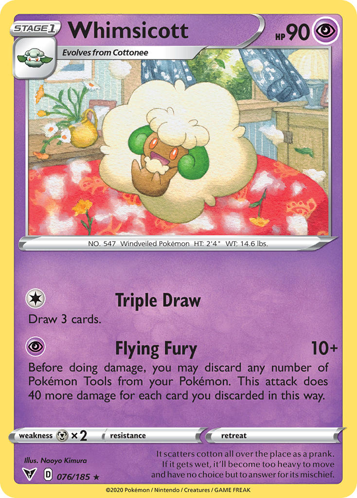 Whimsicott (076/185) [Sword & Shield: Vivid Voltage] | Cracking-Singles