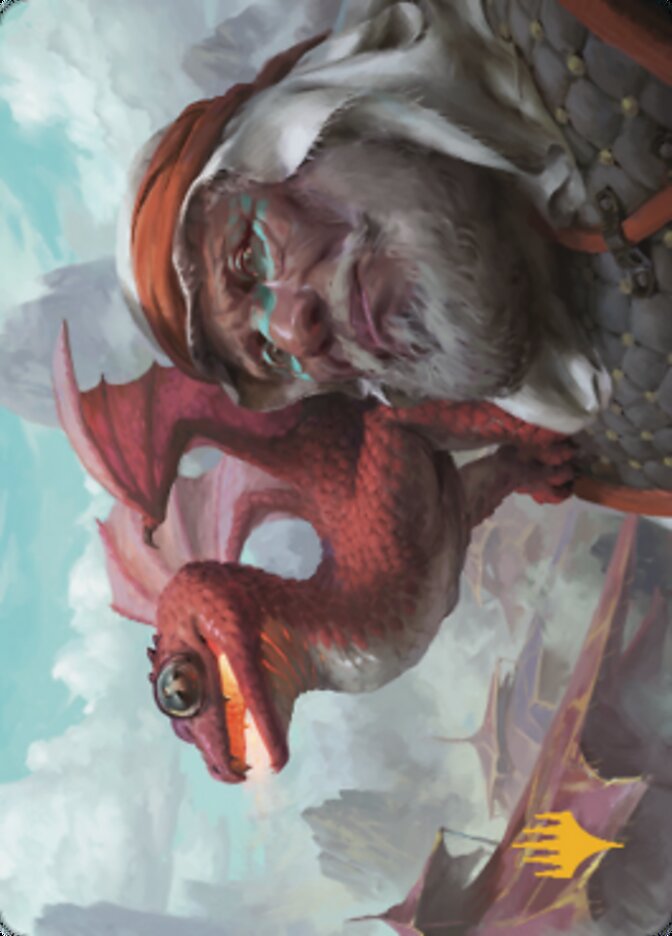 Dragon Whelp Art Card (Gold-Stamped Signature) [Dominaria United Art Series] | Cracking-Singles