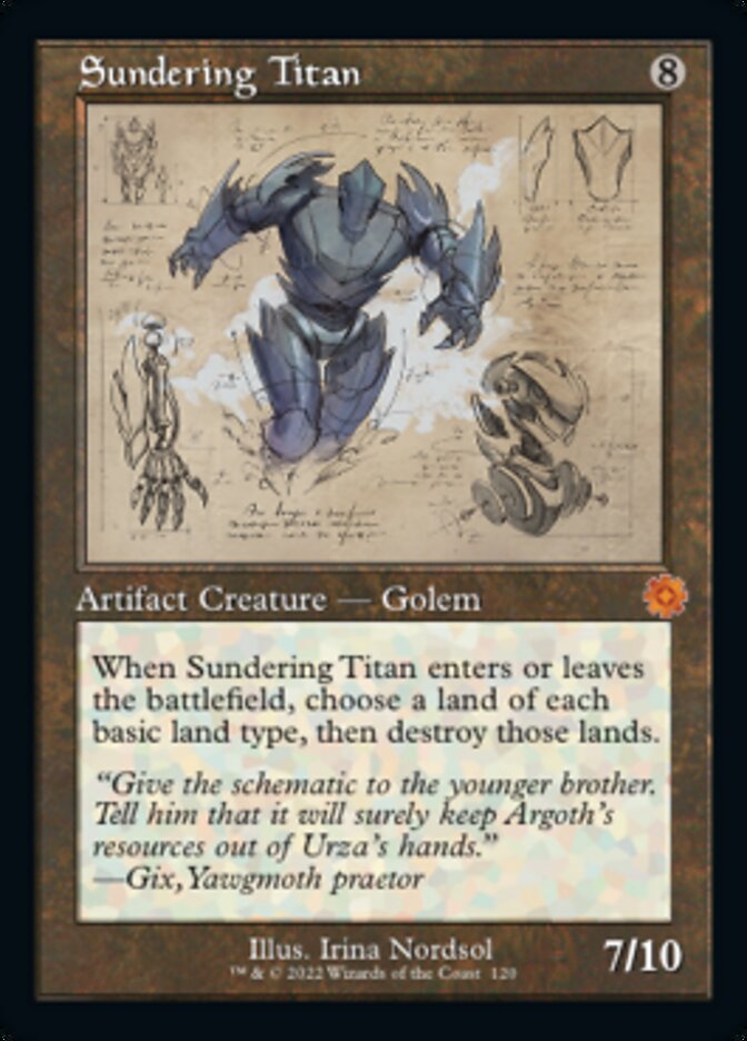 Sundering Titan (Retro Schematic) [The Brothers' War Retro Artifacts] | Cracking-Singles