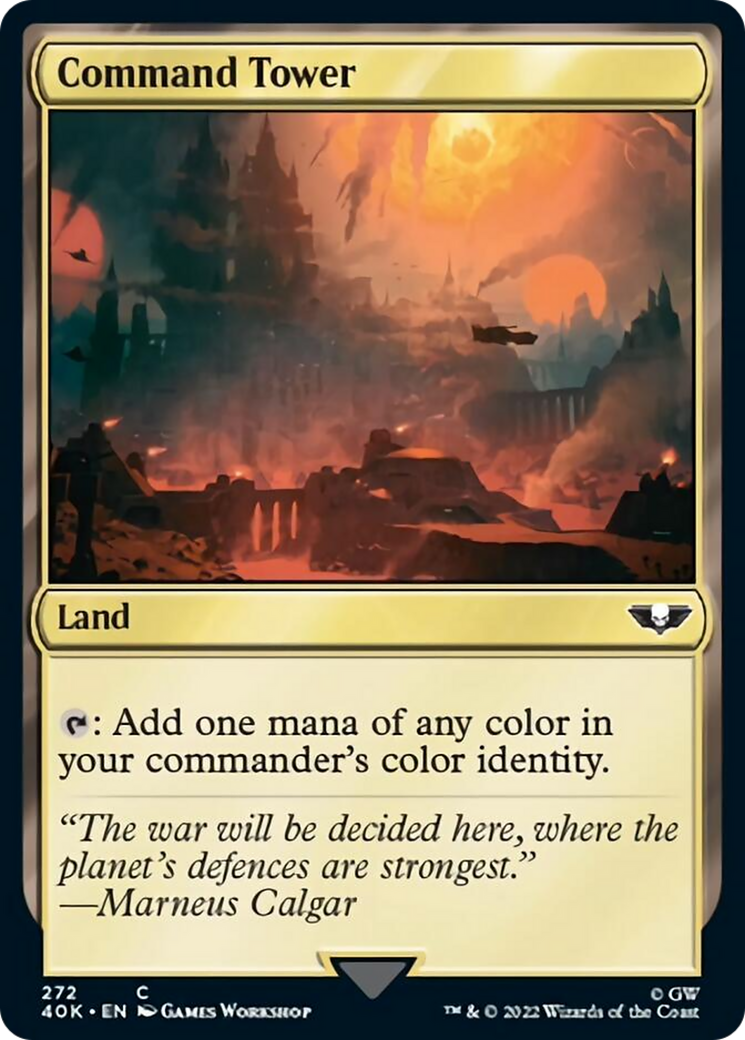 Command Tower (272) (Surge Foil) [Universes Beyond: Warhammer 40,000] | Cracking-Singles