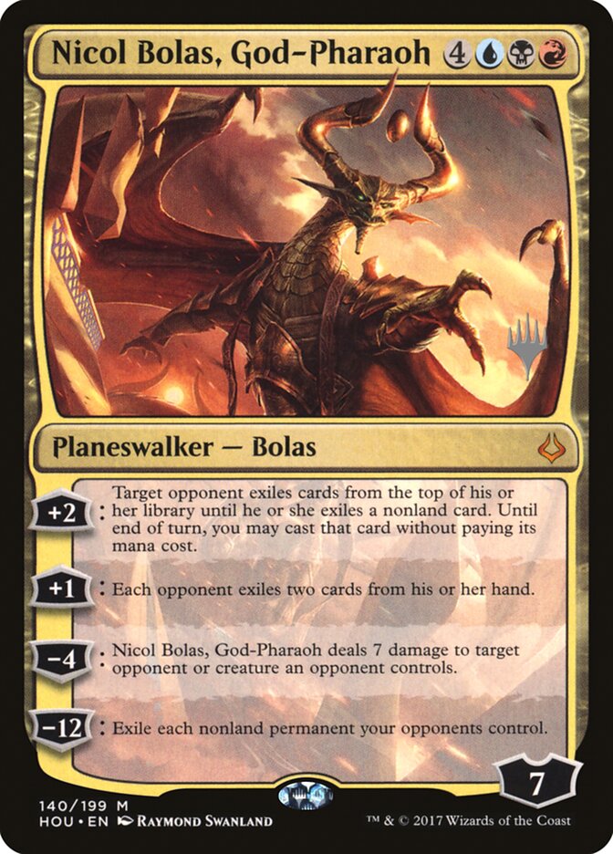 Nicol Bolas, God-Pharaoh (Promo Pack) [Hour of Devastation Promos] | Cracking-Singles