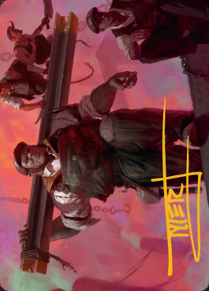 The Beamtown Bullies Art Card (Gold-Stamped Signature) [Streets of New Capenna Art Series] | Cracking-Singles