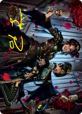 Falkenrath Celebrants 2 Art Card (Gold-Stamped Signature) [Innistrad: Crimson Vow Art Series] | Cracking-Singles