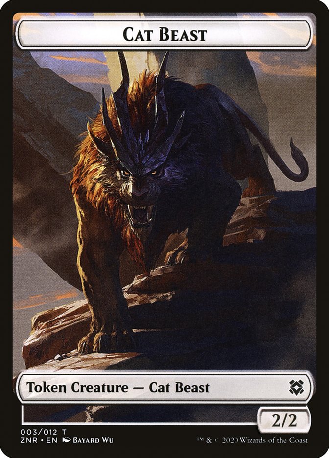 Cat Beast Token [Zendikar Rising] | Cracking-Singles