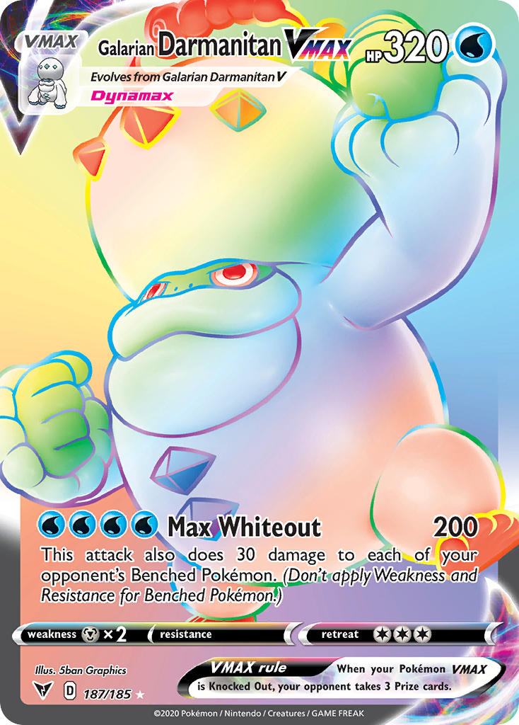 Galarian Darmanitan VMAX (187/185) [Sword & Shield: Vivid Voltage] | Cracking-Singles