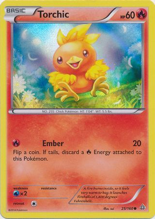 Torchic (25/160) (Sheen Holo) [XY: Primal Clash] | Cracking-Singles