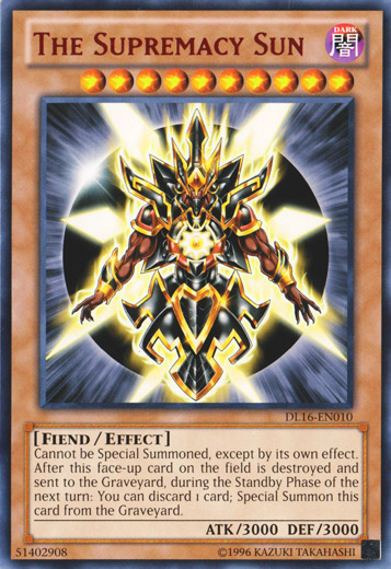 The Supremacy Sun (Red) [DL16-EN010] Rare | Cracking-Singles