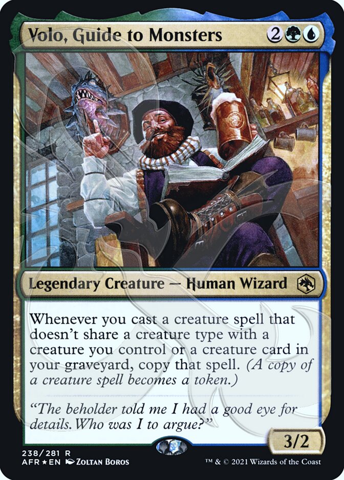 Volo, Guide to Monsters (Ampersand Promo) [Dungeons & Dragons: Adventures in the Forgotten Realms Promos] | Cracking-Singles