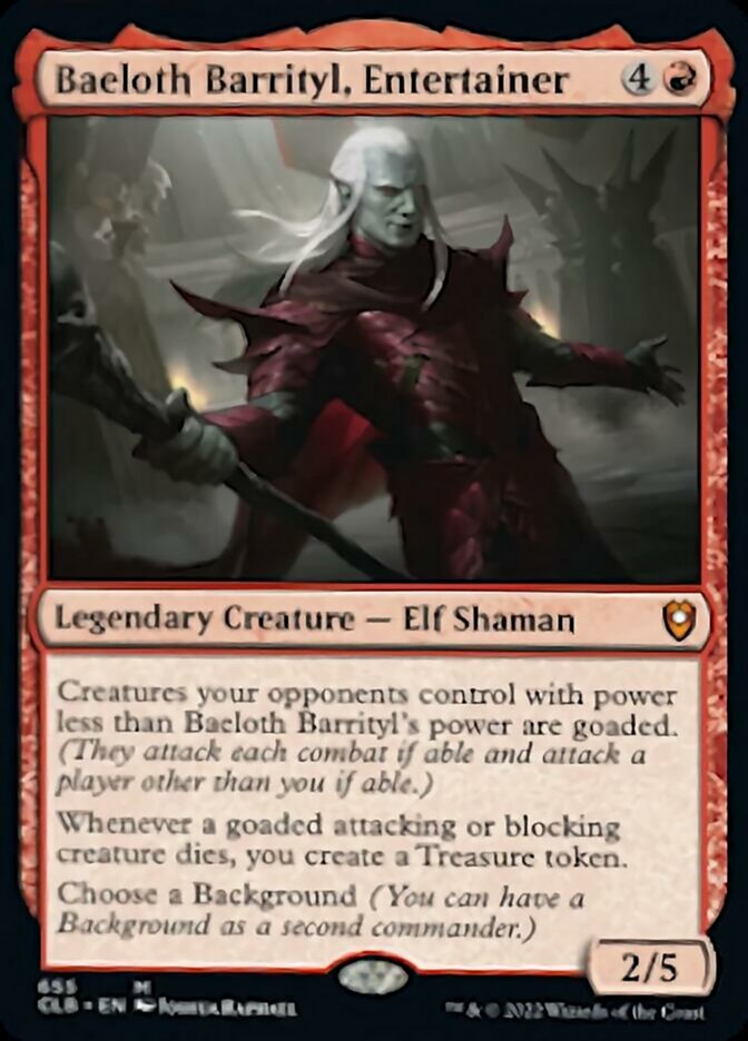 Baeloth Barrityl, Entertainer [Commander Legends: Battle for Baldur's Gate] | Cracking-Singles
