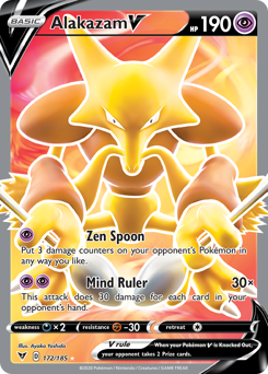 Alakazam V (172/185) [Sword & Shield: Vivid Voltage] | Cracking-Singles