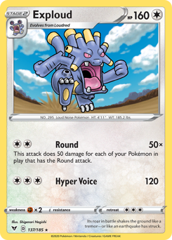 Exploud (137/185) [Sword & Shield: Vivid Voltage] | Cracking-Singles
