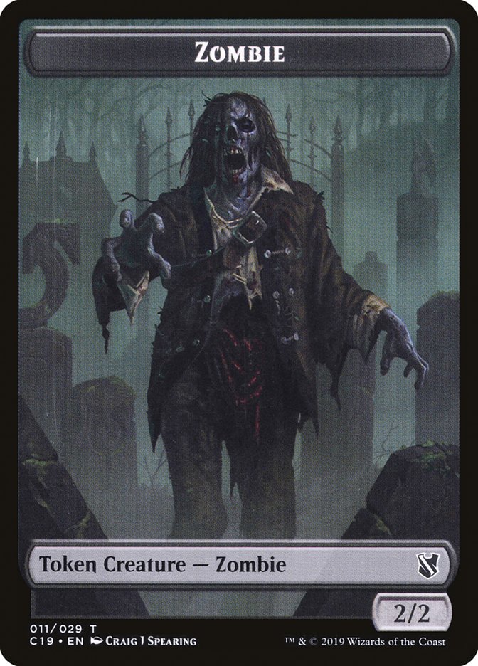 Zombie (011/029) [Commander 2019 Tokens] | Cracking-Singles