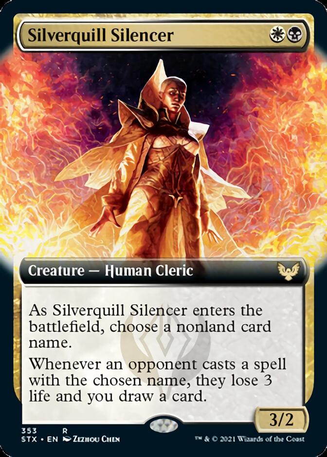 Silverquill Silencer (Extended) [Strixhaven: School of Mages] | Cracking-Singles