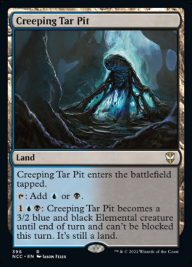 Creeping Tar Pit [Streets of New Capenna Commander] | Cracking-Singles