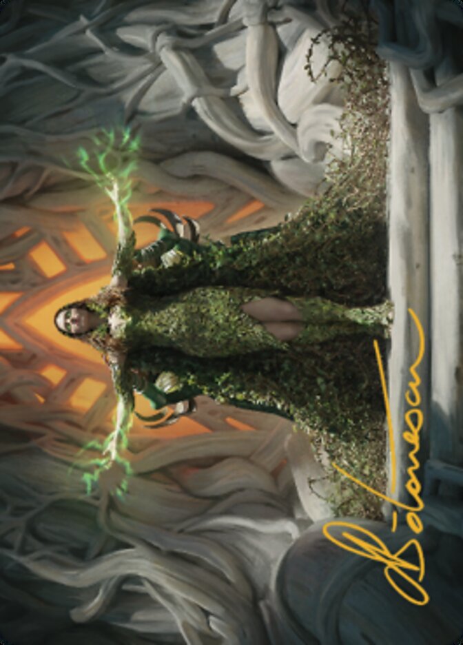 Titania, Voice of Gaea Art Card (Gold-Stamped Signature) [The Brothers' War Art Series] | Cracking-Singles