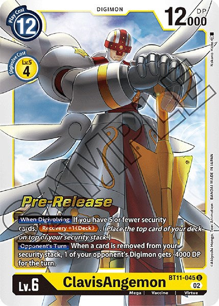 ClavisAngemon [BT11-045] [Dimensional Phase Pre-Release Promos] | Cracking-Singles