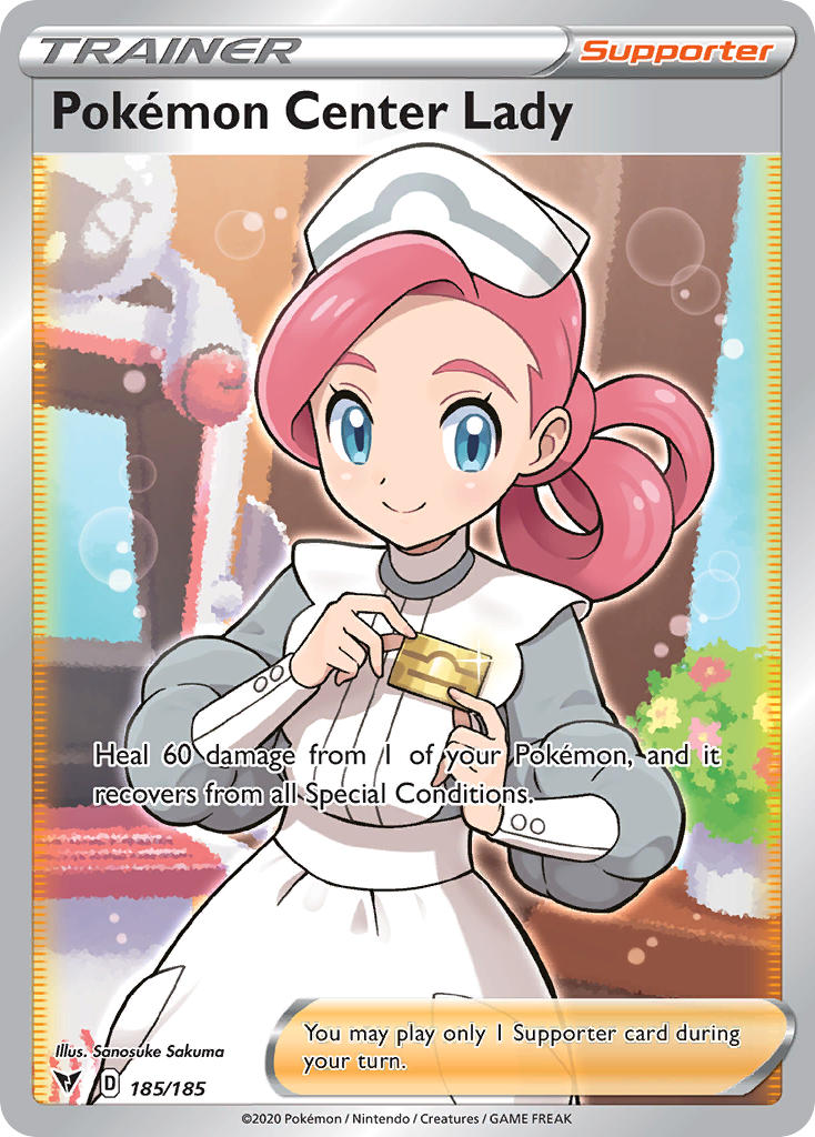 Pokemon Center Lady (185/185) [Sword & Shield: Vivid Voltage] | Cracking-Singles
