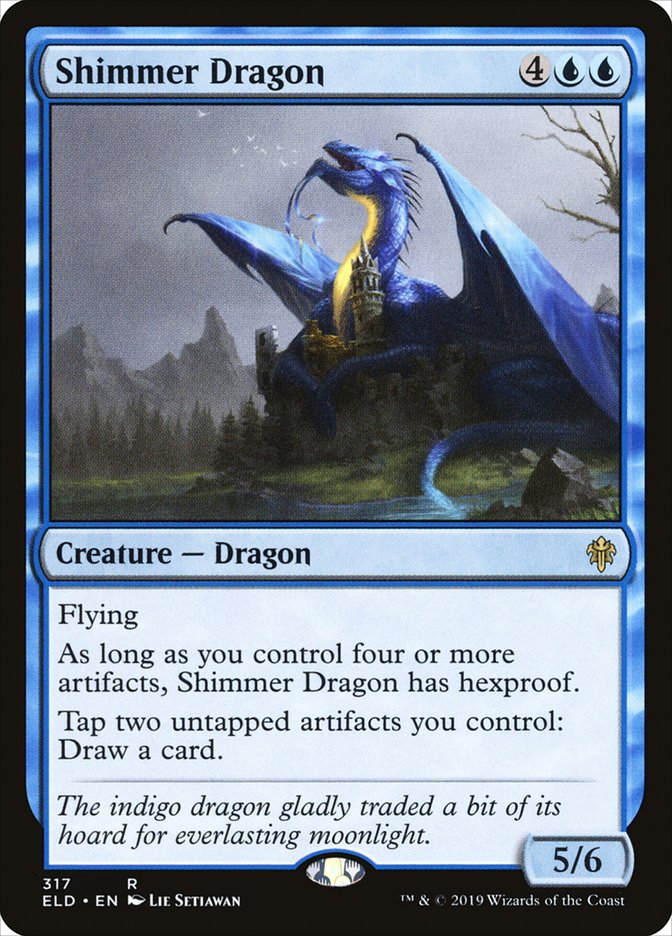 Shimmer Dragon [Throne of Eldraine] | Cracking-Singles