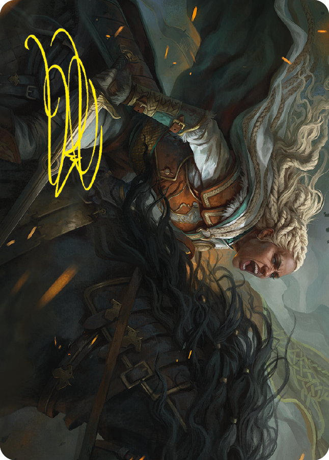 Eowyn, Fearless Knight Art Card (Gold-Stamped Signature) [The Lord of the Rings: Tales of Middle-earth Art Series] | Cracking-Singles