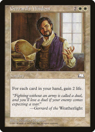 Gerrard's Wisdom [Weatherlight] | Cracking-Singles
