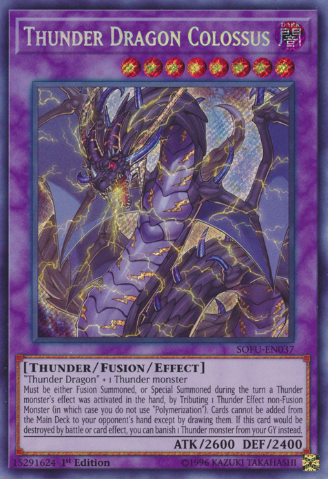 Thunder Dragon Colossus [SOFU-EN037] Secret Rare | Cracking-Singles