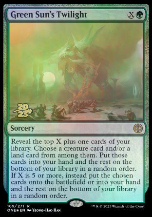 Green Sun's Twilight [Phyrexia: All Will Be One Prerelease Promos] | Cracking-Singles